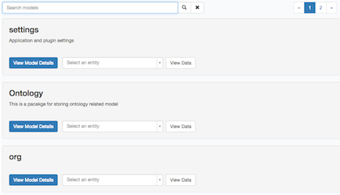 Model registry screen 1