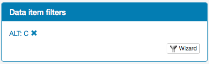 Dataexplorer active filters