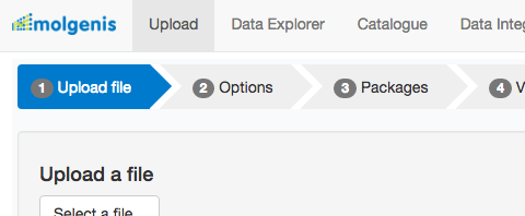 upload menu item Upload menu item