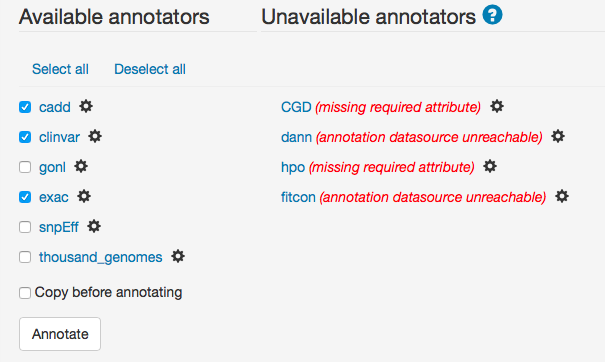 Dataexplorer annotators