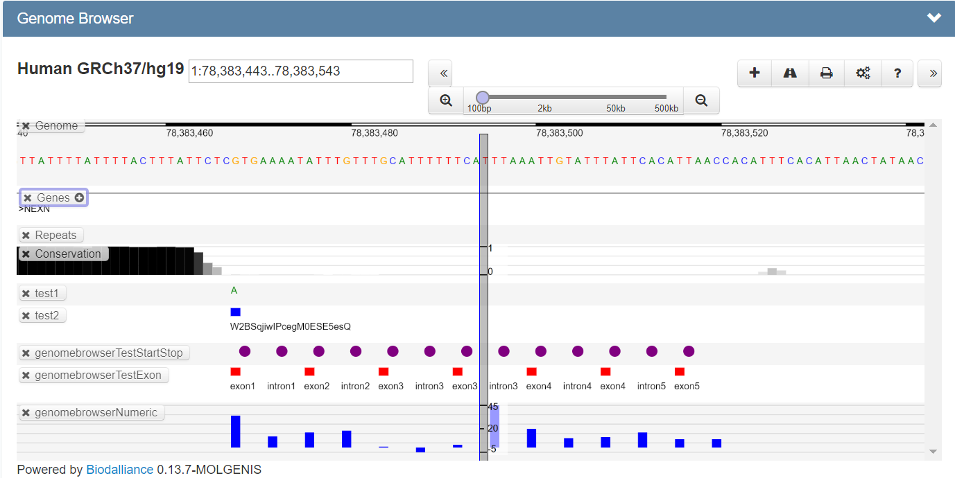 Dataexplorer first screen