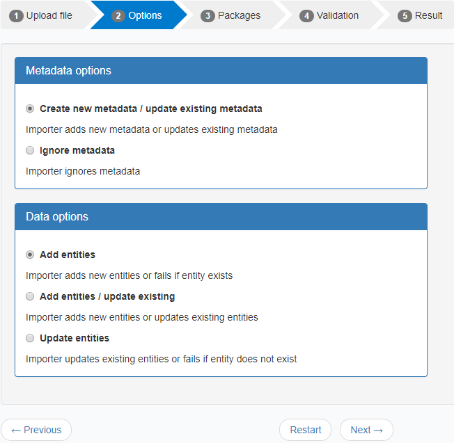 Upload file screen