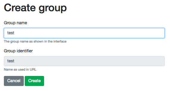 Create a group